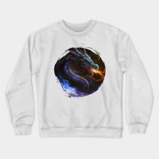 Angry dragon with red eyes Crewneck Sweatshirt